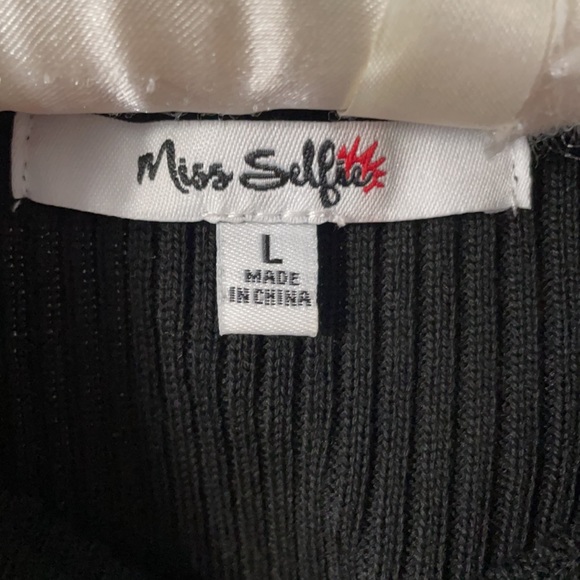 NWT black & leopard print top with sheer sleeves - Picture 6 of 8